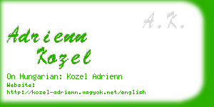 adrienn kozel business card